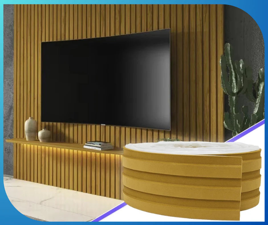 Painel de Ripa Laminado de EVA Autocolante Auréon - Sofisticação e Conforto em Cada Detalhe