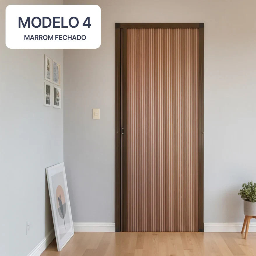 Porta Sanfonada Luxo - Ajustavel até 120 cm + BRINDE HOJE (Compre 1 Leve 2) 🔥Queima de Estoque🔥