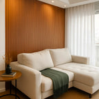 Painel de Ripa Laminado de EVA Autocolante Auréon - Sofisticação e Conforto em Cada Detalhe