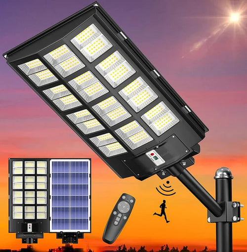 Luminária Led Solar Potência 1000W + Sensor de Movimento e Controle Remoto - 🔥Queima de Estoque🔥